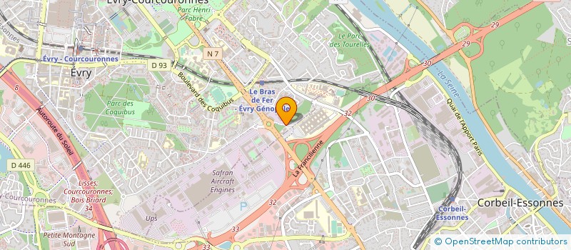 localisation de l'entreprise POLYTHERAGENE  EVRY-COURCOURONNES