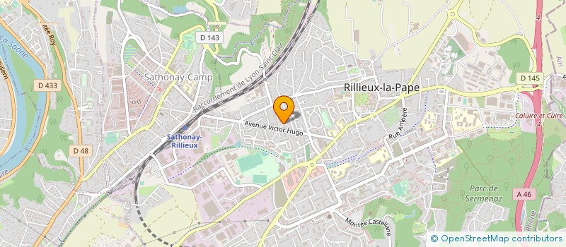 localisation de l'entreprise POLYURGENCES RILLIEUX LYON NORD  RILLIEUX-LA-PAPE