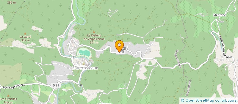 localisation de l'entreprise POM-POM VAR  ENTRECASTEAUX