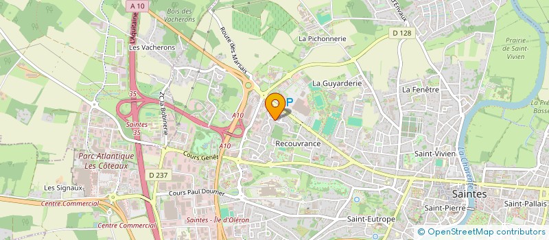 localisation de l'entreprise POM-PON CARILLON  SAINTES