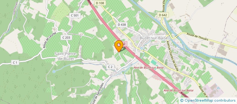localisation de l'entreprise POMAREDE BIO à BUZET-SUR-BAISE