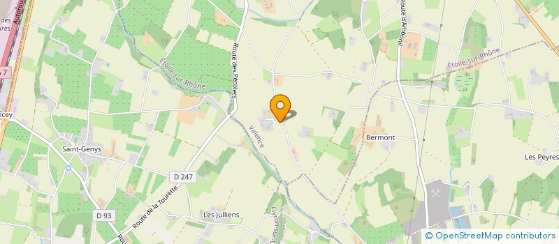 localisation de l'entreprise POMAREL NEGOCE  ETOILE-SUR-RHONE