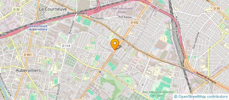 localisation de l'entreprise POMARIA à LA COURNEUVE