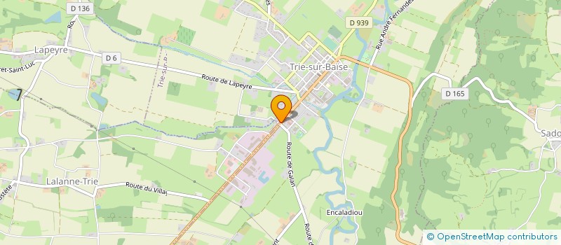 localisation de l'entreprise POMES DARRE TP  LALANNE-TRIE