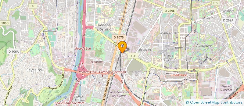localisation de l'entreprise POMMARET SARL à GRENOBLE