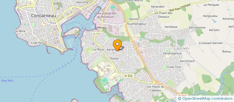 localisation de l'entreprise POMME FENETRE  CONCARNEAU