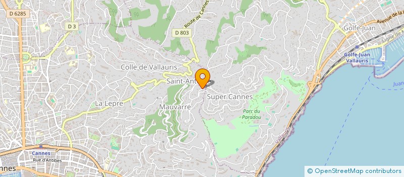 localisation de l'entreprise POMMEAU AZUR à CANNES