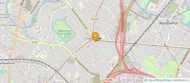localisation de l'entreprise POMMIER à MARCQ-EN-BARŒUL