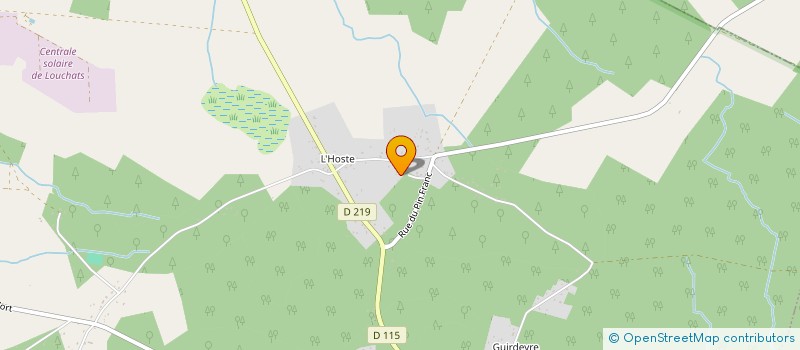 localisation de l'entreprise POMMIER CHAUFFAGISTE  LOUCHATS