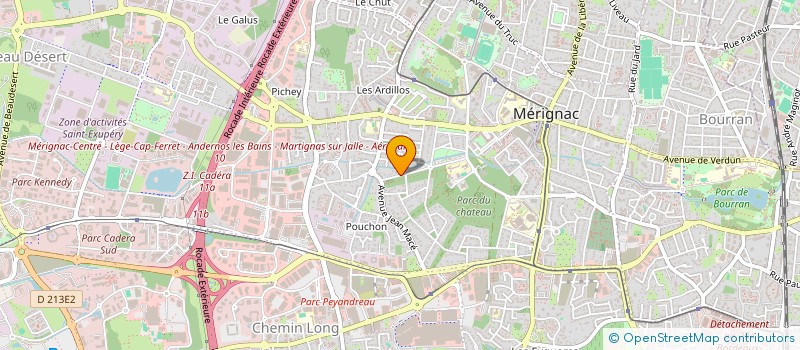 localisation de l'entreprise POMMIER ELECTRICITE GENERALE  MERIGNAC