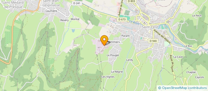 localisation de l'entreprise POMMIERS 460  SAINT-CERE