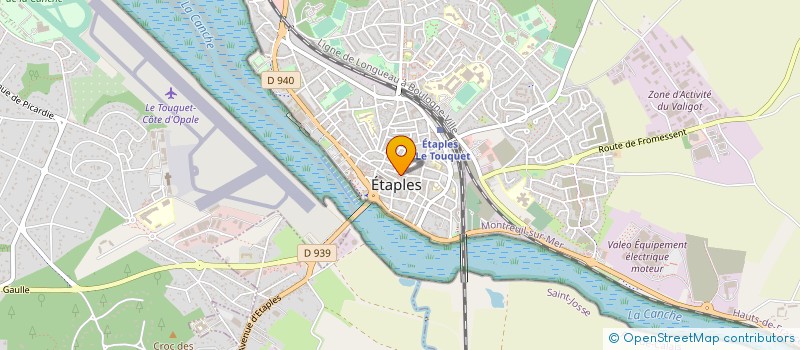 localisation de l'entreprise POMP FUNEBR SALONS MARBR LOVERGNE & FILS à ETAPLES