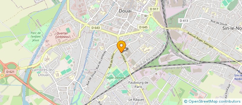 localisation de l'entreprise POMP FUNEBRES & SALONS FUNERAIRES DOUAI  DOUAI