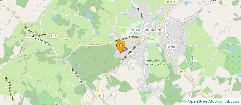 localisation de l'entreprise POMPADOUR AIR CAMPAGNE à ARNAC-POMPADOUR