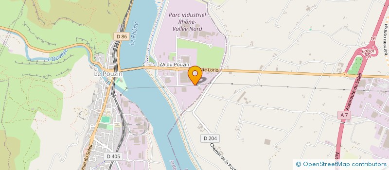 localisation de l'entreprise POMPAGE RHONE-ALPES  LE POUZIN