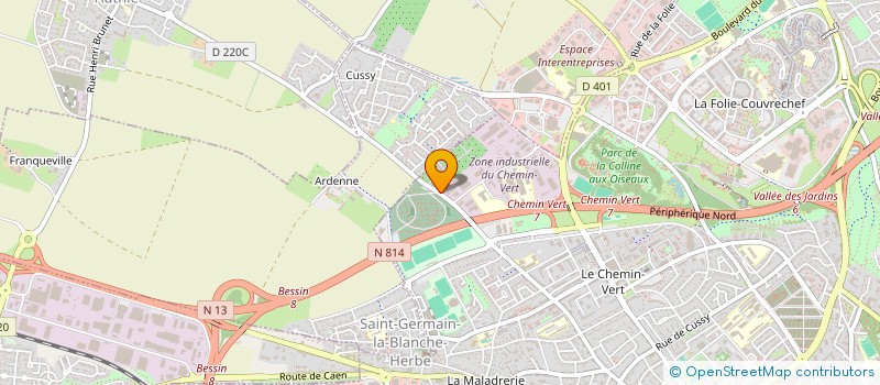 localisation de l'entreprise POMPES FUNEBRES ADAM à CAEN