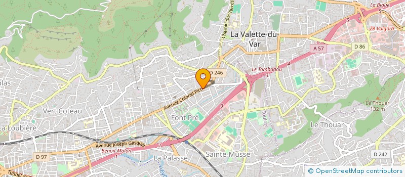 localisation de l'entreprise POMPES FUNEBRES AMARILLYS à TOULON