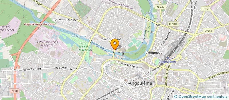 localisation de l'entreprise POMPES FUNEBRES ANGOUMOISINE à ANGOULEME
