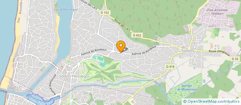 localisation de l'entreprise POMPES FUNEBRES ATLANTIQUES  SOORTS-HOSSEGOR