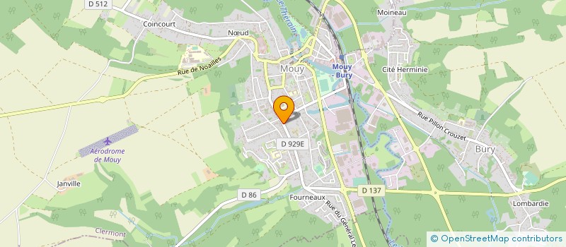 localisation de l'entreprise POMPES FUNEBRES AUGUET FILS  MOUY