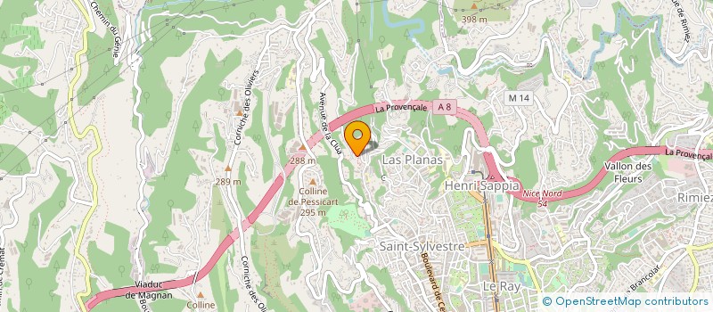 localisation de l'entreprise POMPES FUNEBRES BAIE DES ANGES à NICE