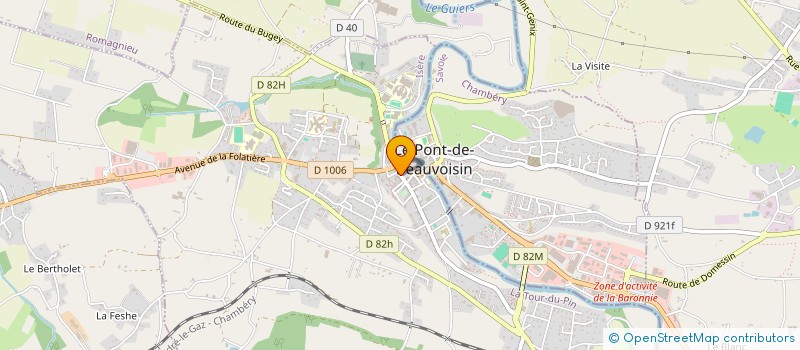 localisation de l'entreprise POMPES FUNEBRES BALDINI LECLAIRE à LE PONT-DE-BEAUVOISIN