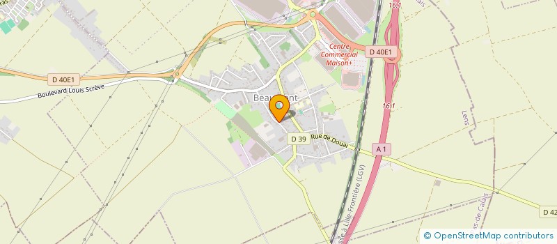 localisation de l'entreprise POMPES FUNEBRES BARALLE  HENIN-BEAUMONT