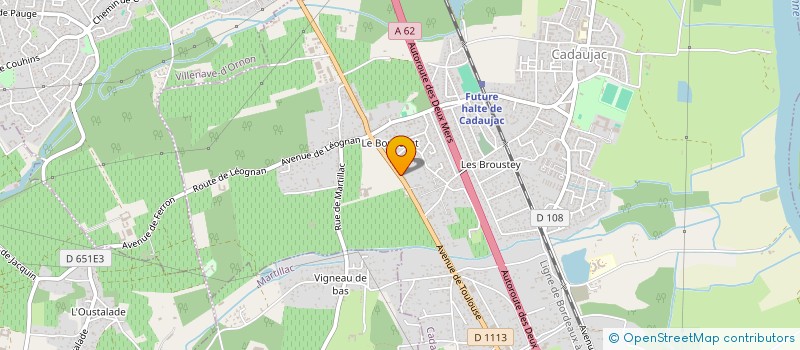 localisation de l'entreprise POMPES FUNEBRES BEHIER CARRIERE  CADAUJAC