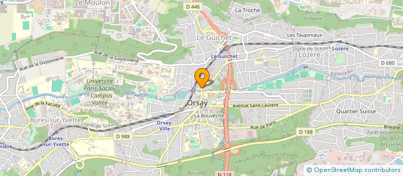 localisation de l'entreprise POMPES FUNEBRES BIDAUT VIVIEN à ORSAY
