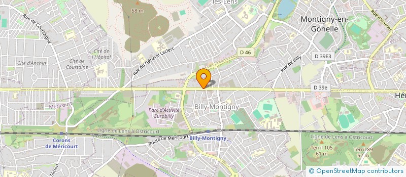 localisation de l'entreprise POMPES FUNEBRES BILLYSIENNES à BILLY-MONTIGNY
