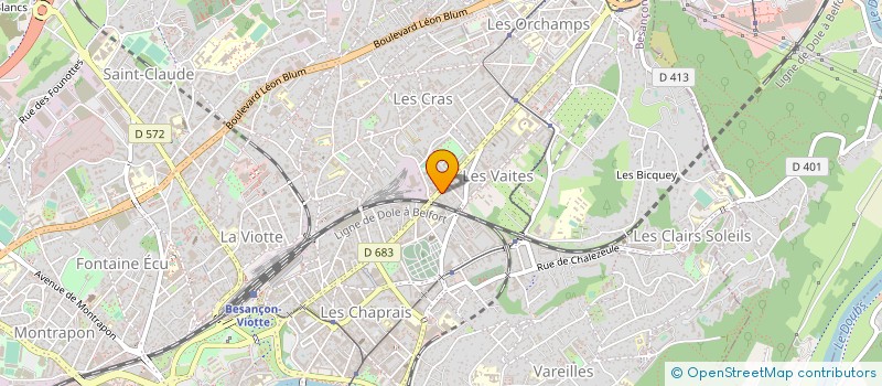 localisation de l'entreprise POMPES FUNEBRES BISONTINES  BESANCON