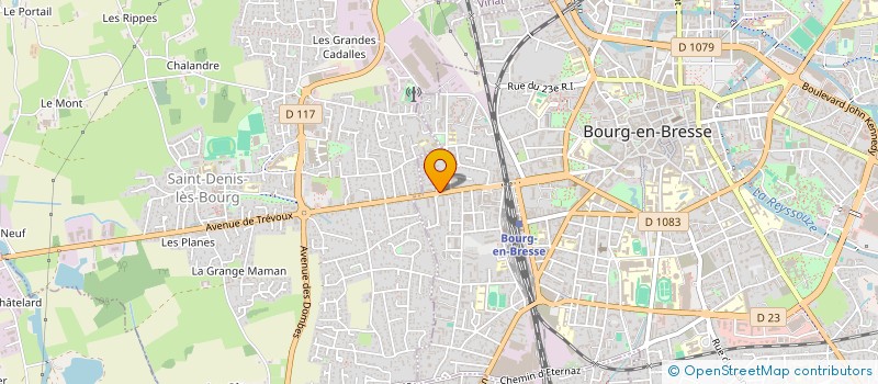 localisation de l'entreprise POMPES FUNEBRES BRESSANES à BOURG-EN-BRESSE