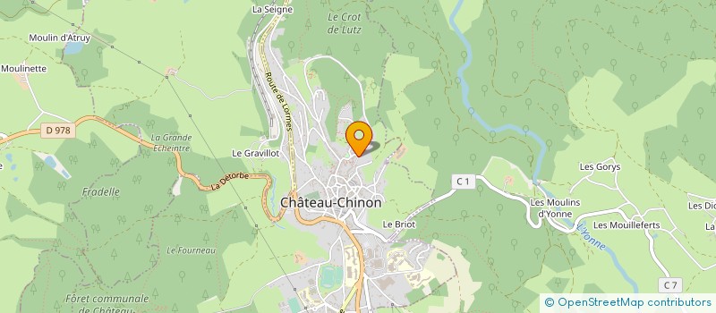 localisation de l'entreprise POMPES FUNEBRES BROCHET à CHATEAU-CHINON (VILLE)