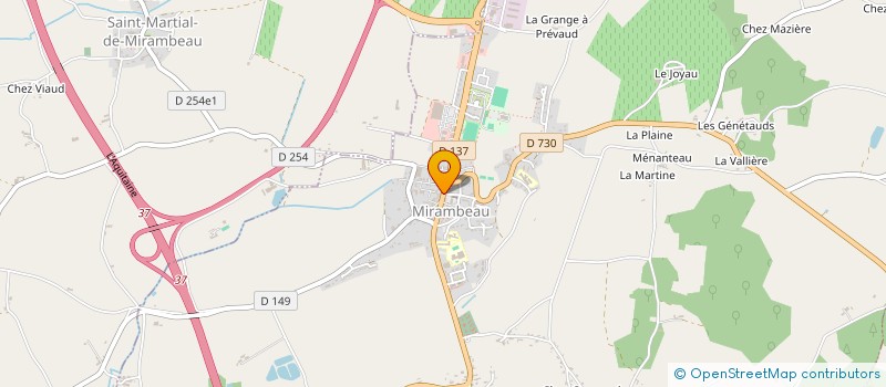 localisation de l'entreprise POMPES FUNEBRES BROSSARD  MIRAMBEAU