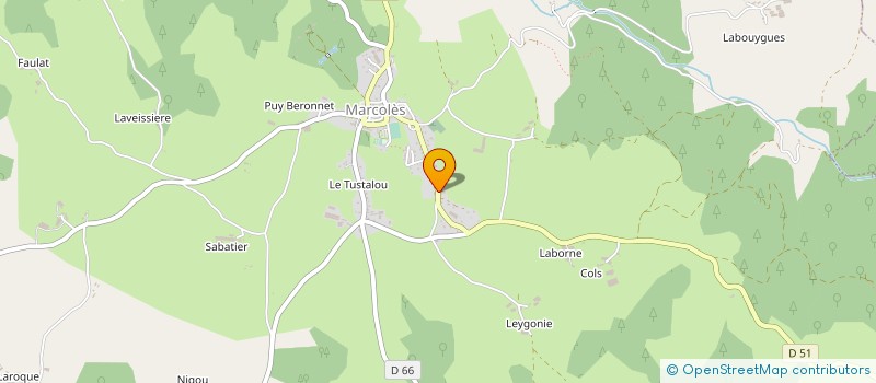 localisation de l'entreprise POMPES FUNEBRES CASSAGNE à MARCOLES