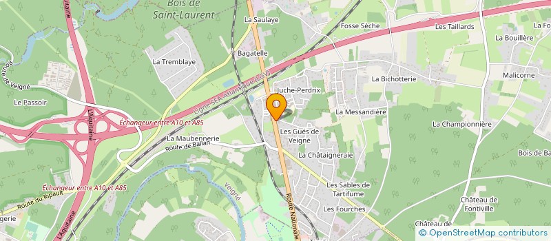 localisation de l'entreprise POMPES FUNEBRES CHOTTIN à VEIGNE