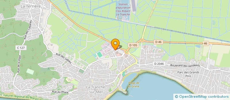 localisation de l'entreprise POMPES FUNEBRES COTE DE LUMIERE à LA TRANCHE-SUR-MER