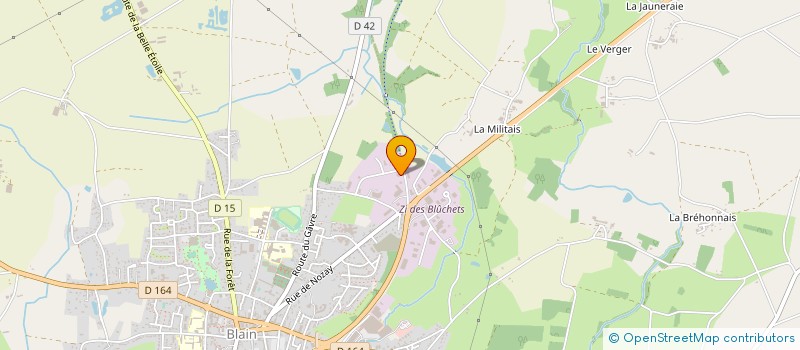 localisation de l'entreprise POMPES FUNEBRES COUROUSSE à BLAIN