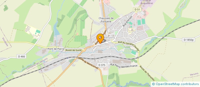 localisation de l'entreprise POMPES FUNEBRES CRAS SARL à VERVINS