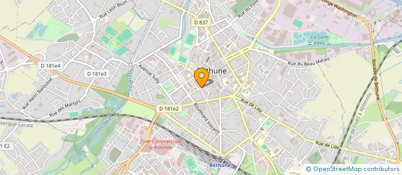 localisation de l'entreprise POMPES FUNEBRES CRESPEL  BETHUNE