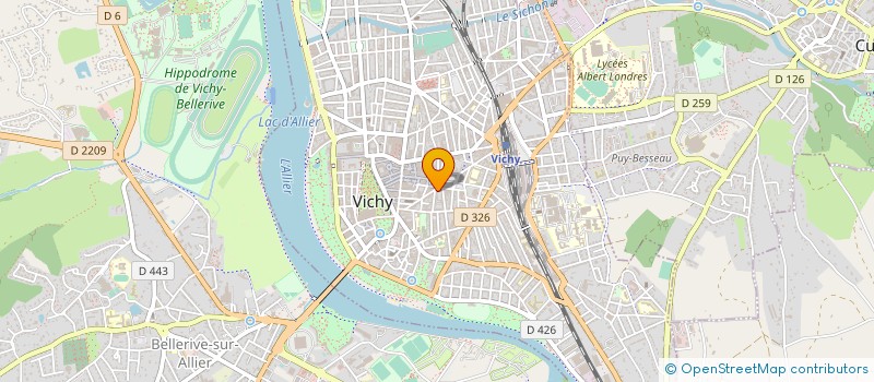 localisation de l'entreprise POMPES FUNEBRES CROZIER à VICHY