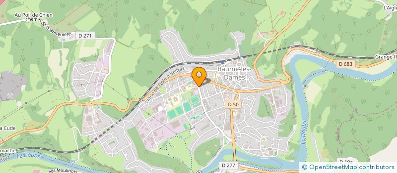 localisation de l'entreprise POMPES FUNEBRES CUCHE  BAUME-LES-DAMES