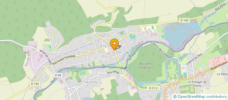 localisation de l'entreprise POMPES FUNEBRES D'EZY  EZY-SUR-EURE