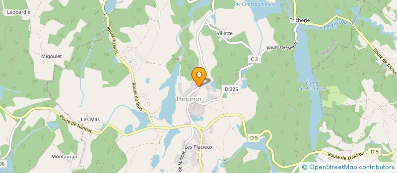 localisation de l'entreprise POMPES FUNEBRES DANGLARD  THOURON