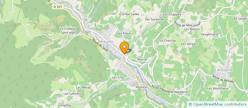 localisation de l'entreprise POMPES FUNEBRES DE BEAUJEU  BEAUJEU