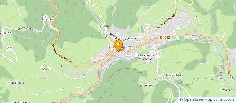 localisation de l'entreprise POMPES FUNEBRES DE BOURG ARGENTAL à BOURG-ARGENTAL