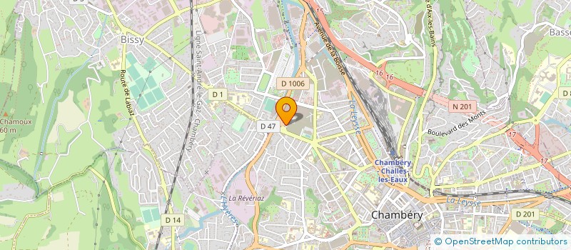 localisation de l'entreprise POMPES FUNEBRES DE CHAMBERY ET DES COMMUNES ASSOCIEES (PFCCA)  CHAMBERY