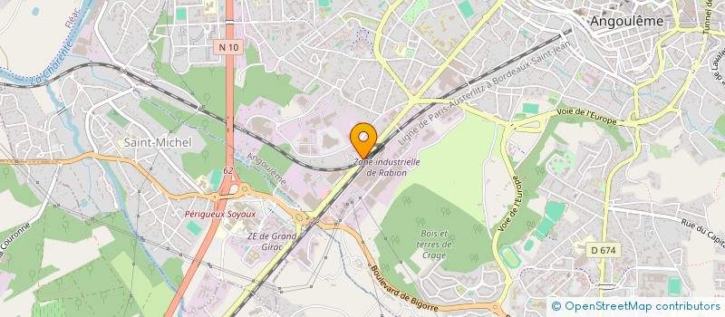 localisation de l'entreprise POMPES FUNEBRES DE CHARENTE à ANGOULEME