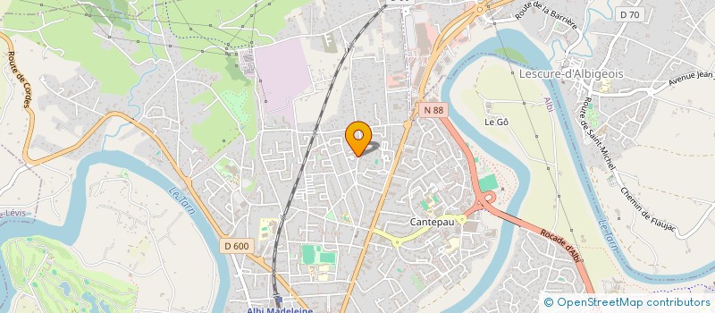 localisation de l'entreprise POMPES FUNEBRES DE COURSEL à ALBI