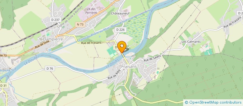 localisation de l'entreprise POMPES FUNEBRES DE FRANCHE COMTE SEBASTIEN LIEGON  FRAISANS